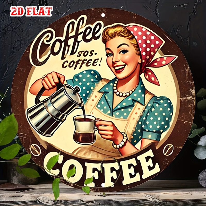 [2D Flat] 1pc Retro Round Alum - огляд і ціна Vintage Collectible Plates