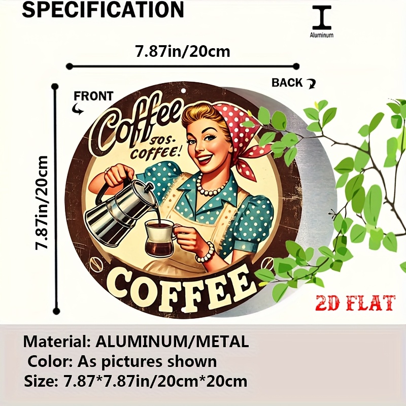 [2D Flat] 1pc Retro Round Alum - огляд і ціна Vintage Collectible Plates