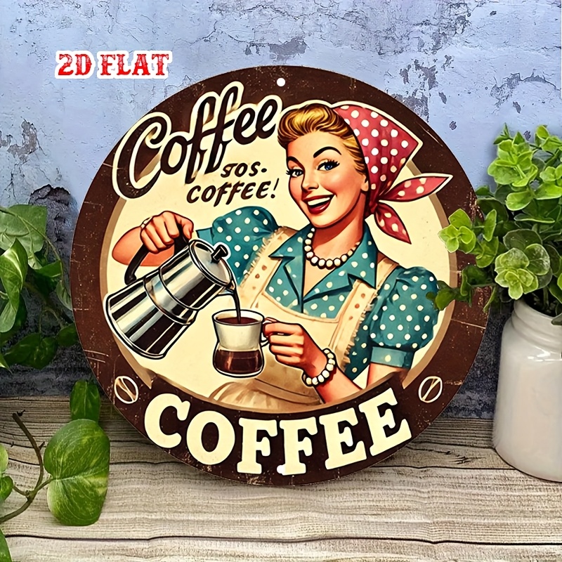 [2D Flat] 1pc Retro Round Alum - огляд і ціна Vintage Collectible Plates