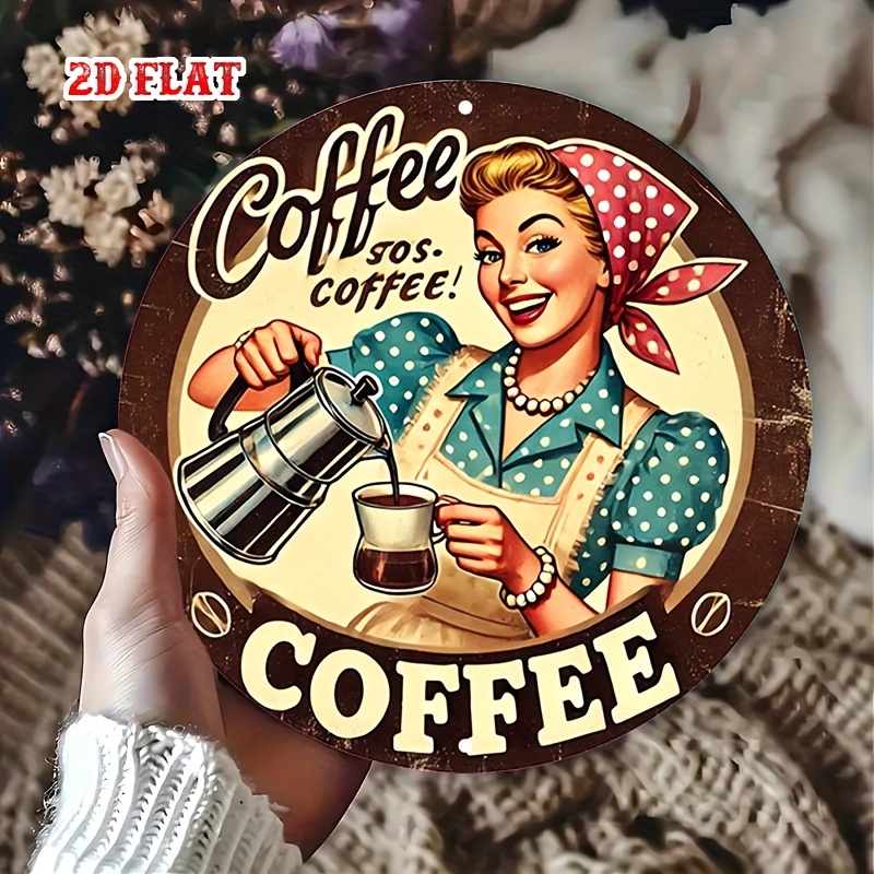 [2D Flat] 1pc Retro Round Alum - огляд і ціна Vintage Collectible Plates